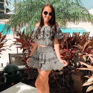 Vintage Havana Gingham Skirt Set